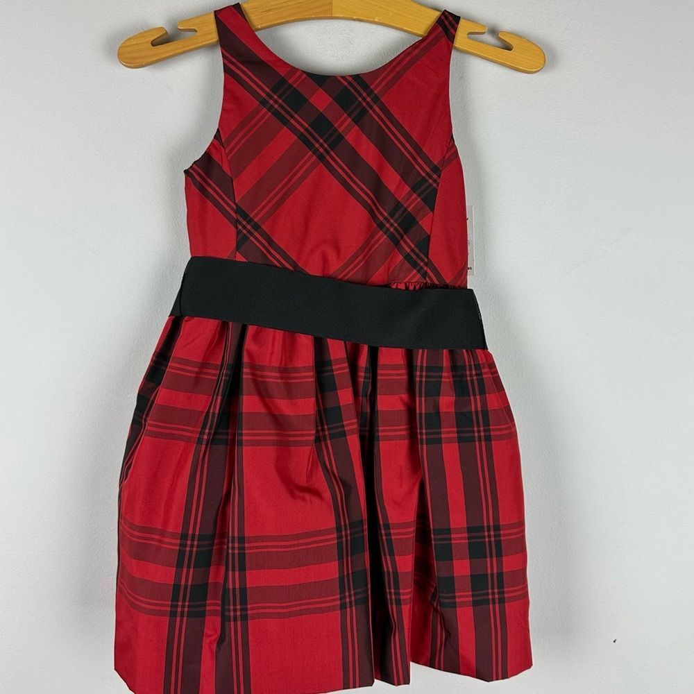 NWT Polo Ralph Lauren Red and Black Plaid Dress sz 4T
